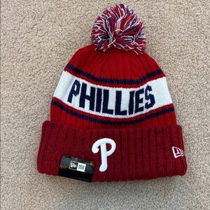 New Era Kids Phillies Red Knit Beanie